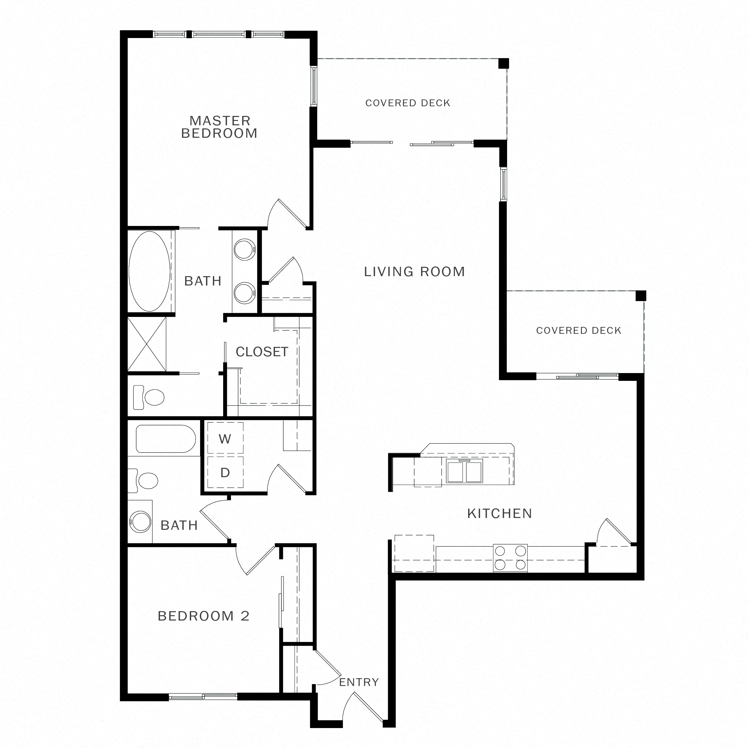 Floor plan layout diagram for 2J